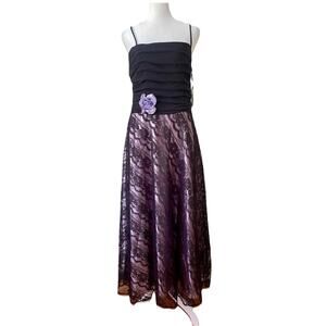 VTG 90’s Y2K Jessica McClintock Lace Overlay Whimsigoth Fairy 12 NWT